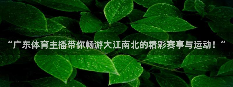 jrs低调看高清直播吧直播：“广东体育主播带你畅游大江南北的精彩赛事与运动！”